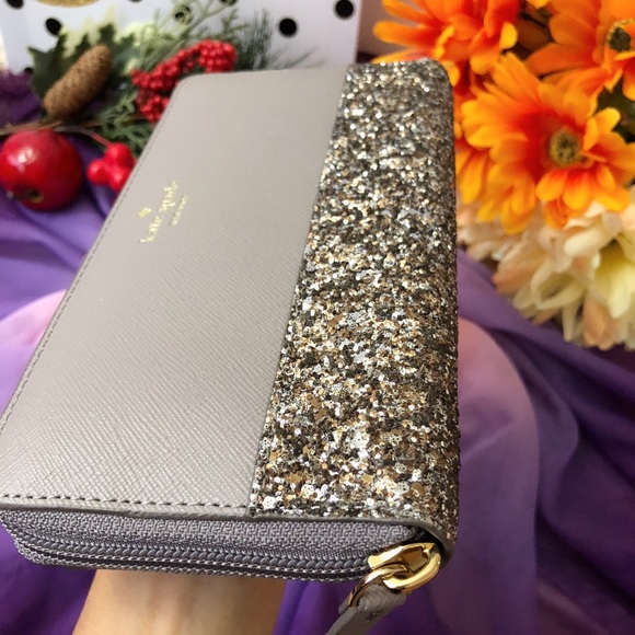 ๐NWT Kate Spade Greta Court Neda Glitter Wallet - Picture 5 of 8